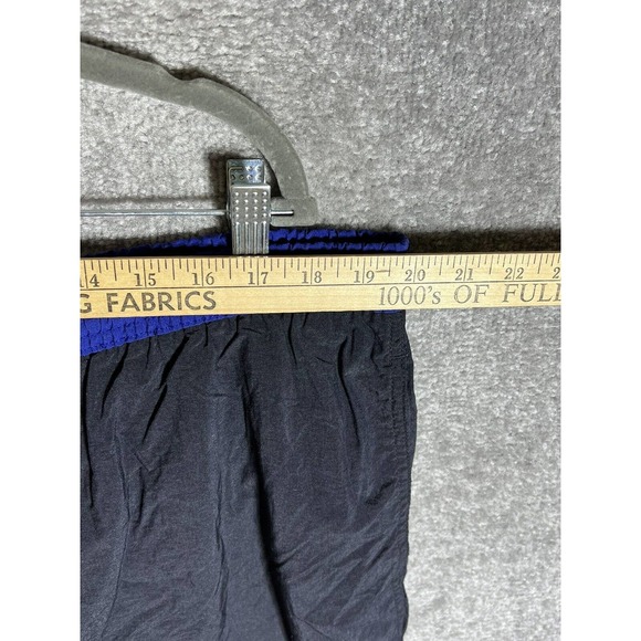 Vintage Speedo SPELLOUT Swim Trunks Mens Size XL Black Blue Pockets Drawstring - Picture 9 of 11